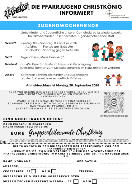 Flyer Jugendwochenende Volage-1